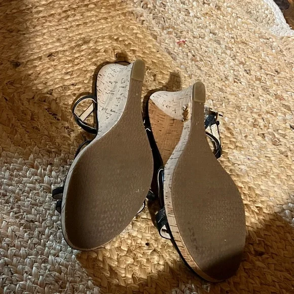 Michael Kors Black Strappy Heels Sandals Shoes sz 7 - Picture 5 of 8